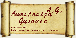 Anastasija Gušović vizit kartica